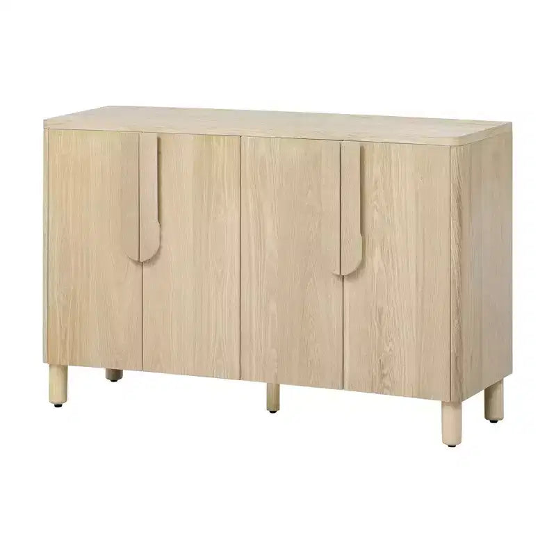 Meuble de rangement en bois Okak, buffet avec 4 portes et 4 étagères, meuble de rangement pour salon, salle à manger, cuisine