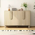 Okak Wooden Sideboard Cabinet, Bufft Cabinet with 4 Doors and 4 Shelves, Storage Cabinet for Living Room, Dining Room, Kitchen