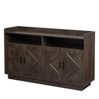 Mobile credenza Okak, credenza a buffet con 4 ante e 2 cassetti, maniglia in metallo, mobile contenitore per soggiorno, sala da pranzo, cucina