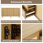 Emporio di importazioni per la casa Mobile contenitore in rattan naturale Boho per soggiorno e sala da pranzo