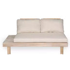 Christopher Knight Home Betty Set Divano Sezionale da Esterno Rustico in Legno di Acacia a 3 Pezzi con Tavolini Laterali Integrati
