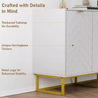 Mobile credenza moderno da 80 cm, armadietto contenitore in legno con ante a spina di pesce e ripiano, tavolo consolle credenza per sala da pranzo e soggiorno