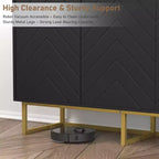 Mobile credenza moderno da 80 cm, armadietto contenitore in legno con ante a spina di pesce e ripiano, tavolo consolle credenza per sala da pranzo e soggiorno