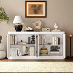 Buffet de rangement 63 po, armoire de bar à café pour entrée avec 4 portes, meuble de console média moderne, armoire de rangement au sol en bois pour salon