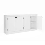 Buffet de rangement 63 po, armoire de bar à café pour entrée avec 4 portes, meuble de console média moderne, armoire de rangement au sol en bois pour salon
