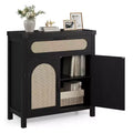 COZONY Rattan Sideboard Buffet Cabinet with Drawer, Farmhouse Boho Storage Cabinet with Coffee Bar for Dining Room, Living Room, Hallway, Natural