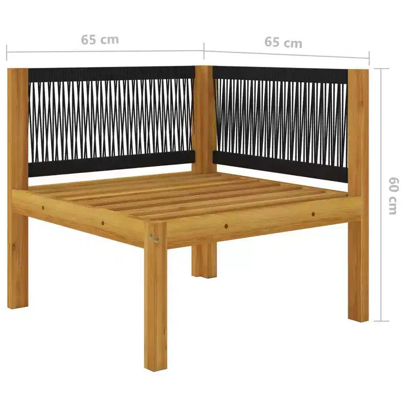vidaXL Set Divani da Giardino Divano Componibile da Esterno con Cuscini in Legno Massello di Acacia
