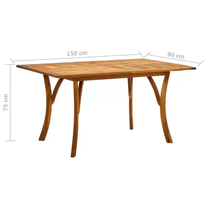 vidaXL Set da pranzo Beige Legno massello di acacia, polyrattan, Cuscini in poliestere