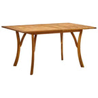vidaXL Set da pranzo Beige Legno massello di acacia, polyrattan, Cuscini in poliestere