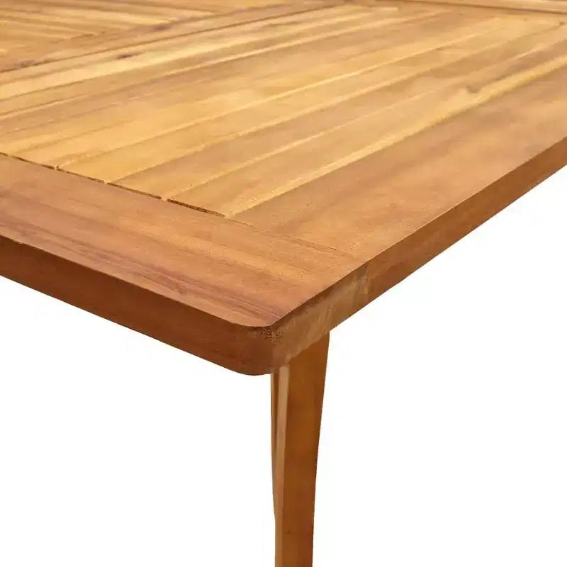 vidaXL Set da pranzo Beige Legno massello di acacia, polyrattan, Cuscini in poliestere