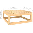 vidaXL Set Mobili da Giardino 5 pz Divano Sezionale da Esterno Legno Massello Pino - Naturale Con Cuscini