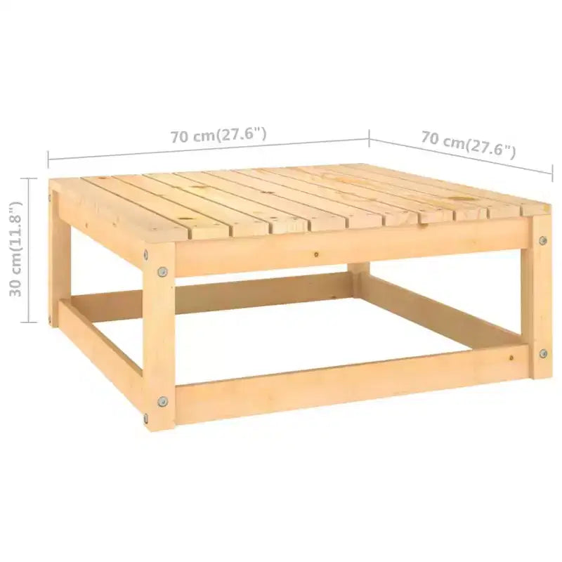 vidaXL Set di Mobili da Giardino 8 pz con Cuscini in Pino Massello - Naturale Con Cuscini