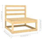 vidaXL Salotto da giardino modulare 8 pezzi in legno massello di pino naturale