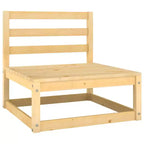vidaXL Set Salotto da Giardino Legno Naturale, Grigio Legno massello di pino, 100% poliestere