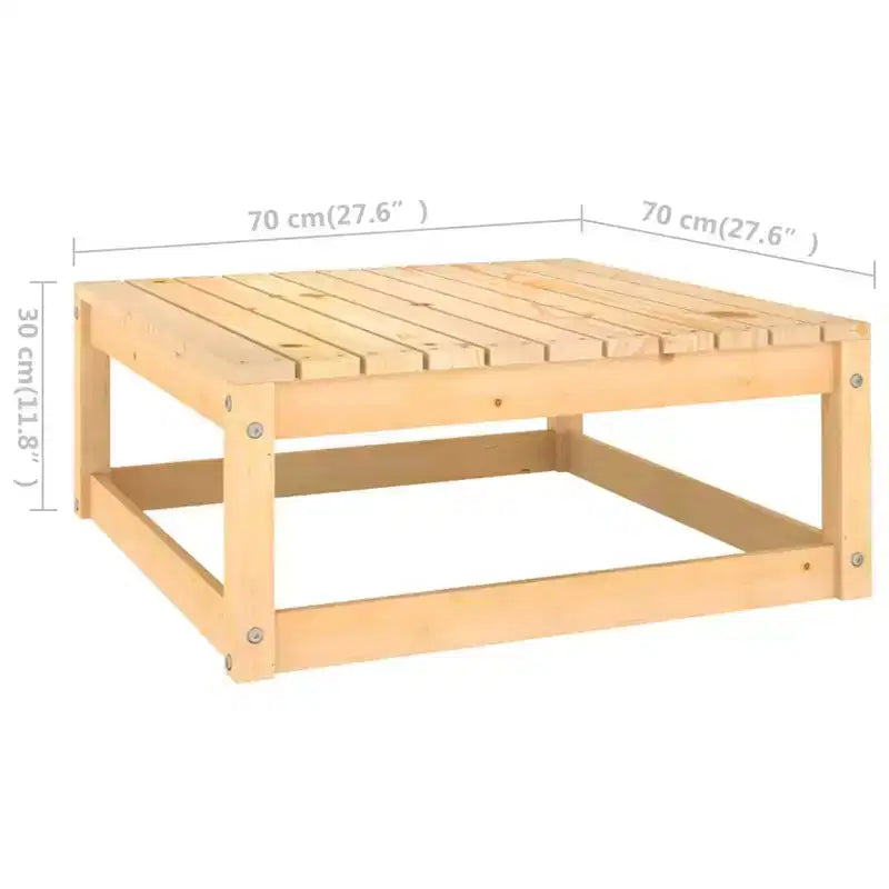 vidaXL Set Mobili da Giardino 9 pz Divano Sezionale da Esterno in Legno Massello di Pino - Naturale con Cuscini