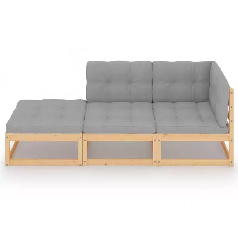 vidaXL Salon de jardin modulaire, carré et moderne