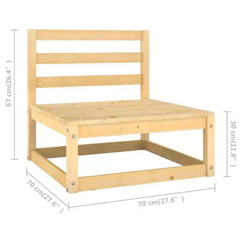 vidaXL Set divani da giardino legno naturale