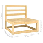 vidaXL Set divani da giardino legno naturale