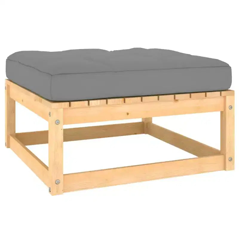 vidaXL Set Mobili da Giardino 12 pz Divano Sezionale Esterno Legno Massello Pino - Naturale con Cuscini