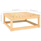 vidaXL Salotto da Giardino 8 pz. Divano Sezionale da Esterno in Legno Massello di Pino - Naturale con Cuscini