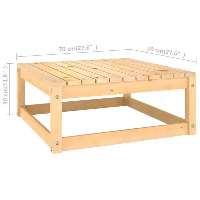 vidaXL Salotto da Giardino 8 pz. Divano Sezionale da Esterno in Legno Massello di Pino - Naturale con Cuscini