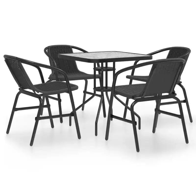 vidaXL Salon de jardin modulaire avec coussins en résine tressée