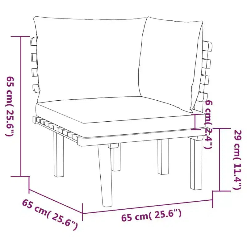 vidaXL Set di Divani da Esterno Modulari con Cuscini, in Legno Massello di Acacia