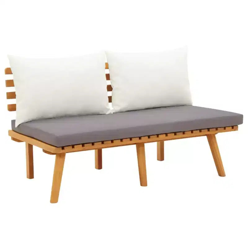 vidaXL Set di Divani da Esterno Modulari con Cuscini, in Legno Massello di Acacia