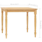 vidaXL Salon de jardin – Ensemble de patio 3 pièces, bois de teck massif, table carrée, style rétro, chaises rembourrées, coussins gris foncé