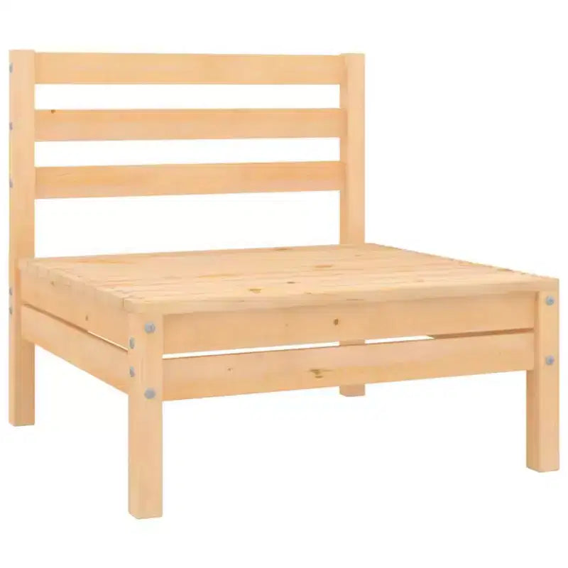 vidaXL Set divani da giardino Marrone chiaro Legno massello di pino Modulare di medie dimensioni