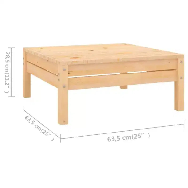 vidaXL Set divani da giardino Marrone chiaro Legno massello di pino Modulare di medie dimensioni