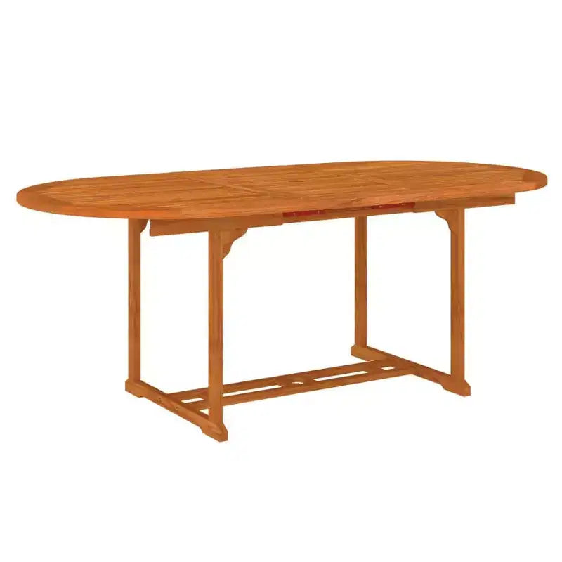 vidaXL Set pranzo da giardino con tavolo allungabile e sedie in legno massello di eucalipto
