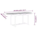 vidaXL Set pranzo da giardino con tavolo allungabile e sedie in legno massello di eucalipto