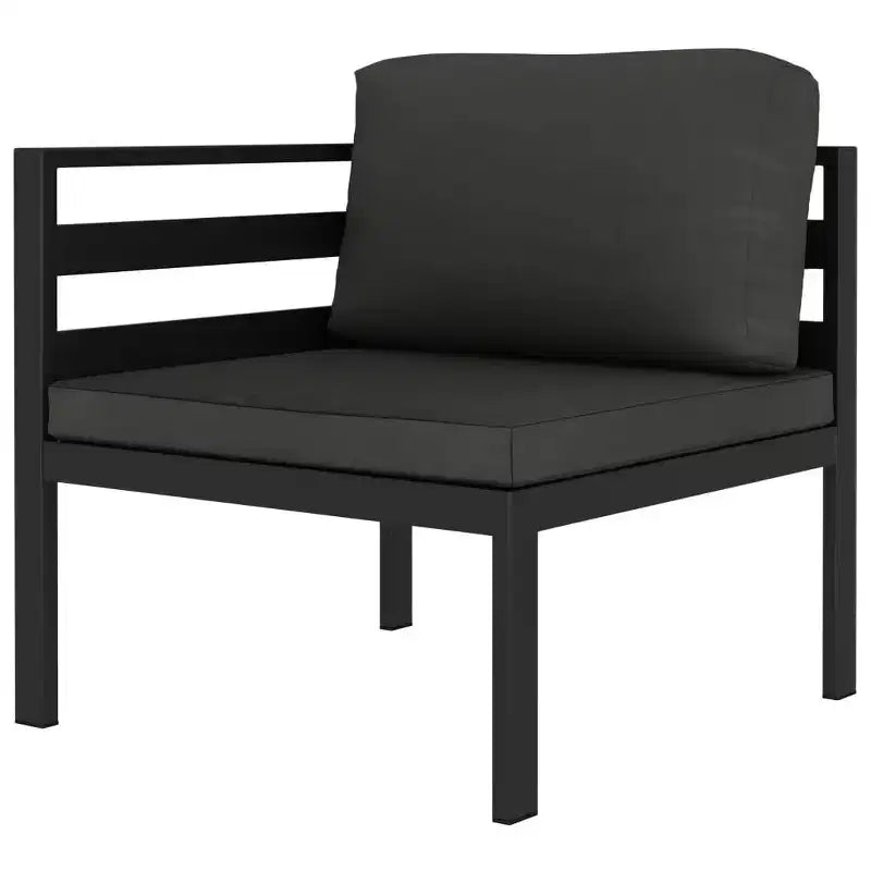 vidaXL Set Divani da Giardino Set Divani Sezionali da Esterno Tavolo Alluminio Antracite