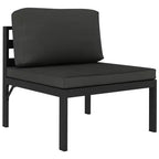 vidaXL Set Divani da Giardino Set Divani Sezionali da Esterno Tavolo Alluminio Antracite