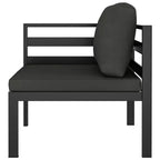 Set divano da giardino in alluminio vidaXL, antracite - Set da esterni da 10 pezzi con cuscini e guanciali - Resistente alle intemperie, facile da pulire, design modulare