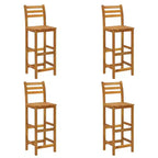 vidaXL Ensemble de bar de jardin Marron Bois d'acacia massif Repose-pieds moyen