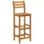 vidaXL Ensemble de bar de jardin Marron Bois d'acacia massif Repose-pieds moyen