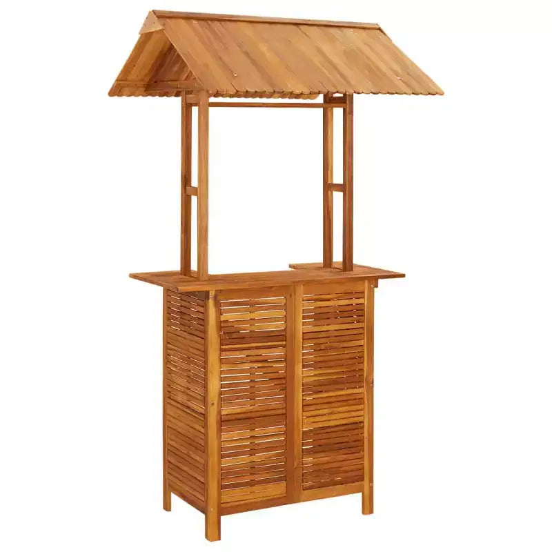 vidaXL Set di Mobili Bar da Esterno Tavolo e Sedie in Legno Massello di Acacia per Giardino Balcone