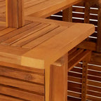 vidaXL Set di Mobili Bar da Esterno Tavolo e Sedie in Legno Massello di Acacia per Giardino Balcone