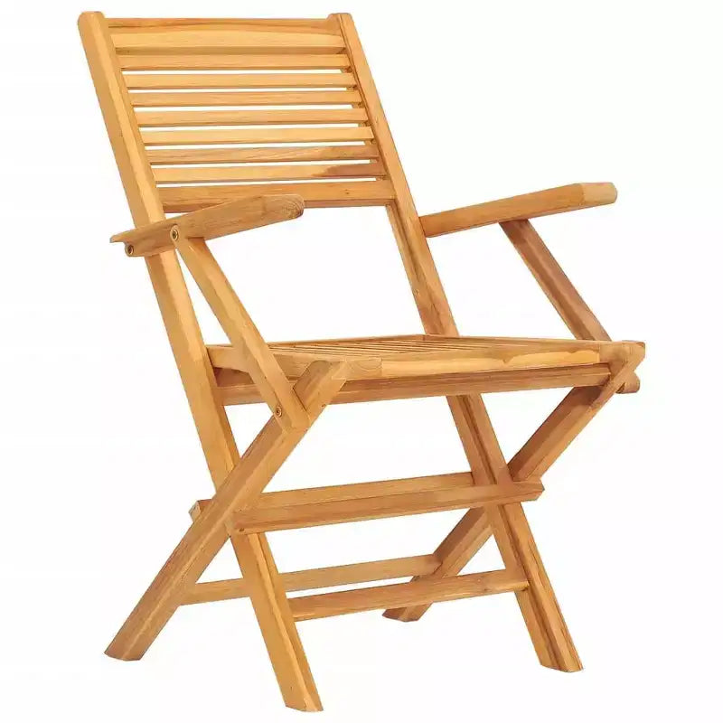 vidaXL Mobilier de jardin Teck Bois de teck massif Petit pliable