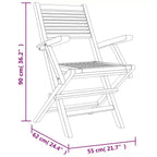 vidaXL Mobilier de jardin Teck Bois de teck massif Petit pliable