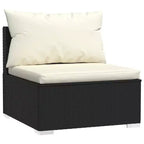 vidaXL Set da Salotto da Giardino Nero e Crema
