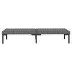 vidaXL Set da Salotto da Esterno Divano Sezionale da Giardino Tavolo in Polyrattan Grigio Scuro
