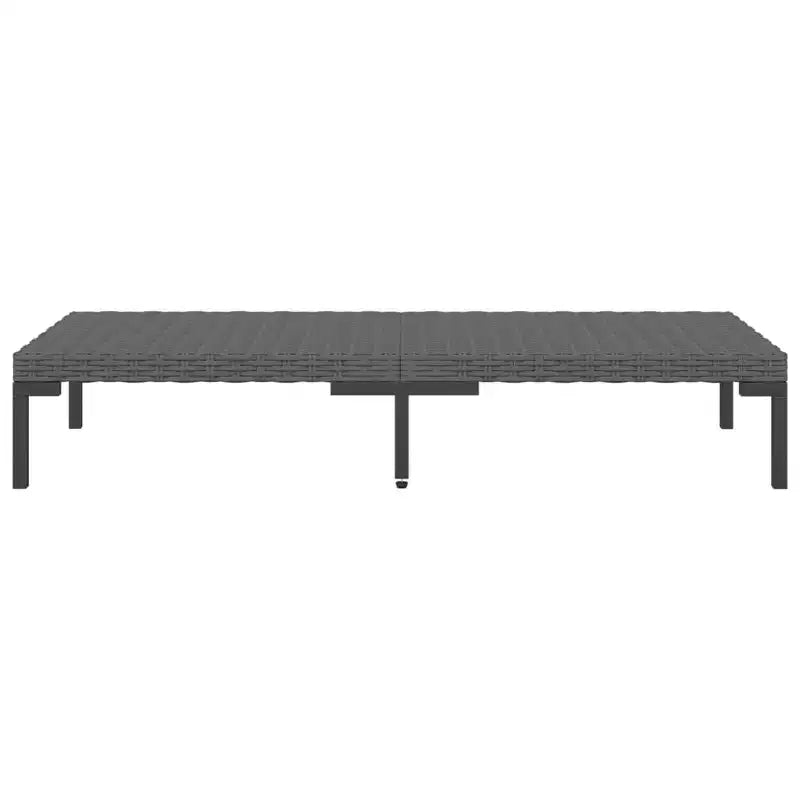 vidaXL Salotto da Giardino Set Divano Sezionale da Esterno con Tavolo, Polirattan, Grigio Scuro
