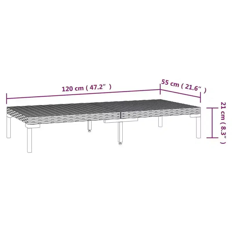 vidaXL Set Salotto da Giardino 14 pz Divano Sezionale da Esterno Grigio Scuro in Polyrattan con Cuscini per Giardino/Patio/Terrazza