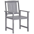 vidaXL Set da pranzo da esterni Tavolo e sedie Set mobili Legno massello di acacia Grigio