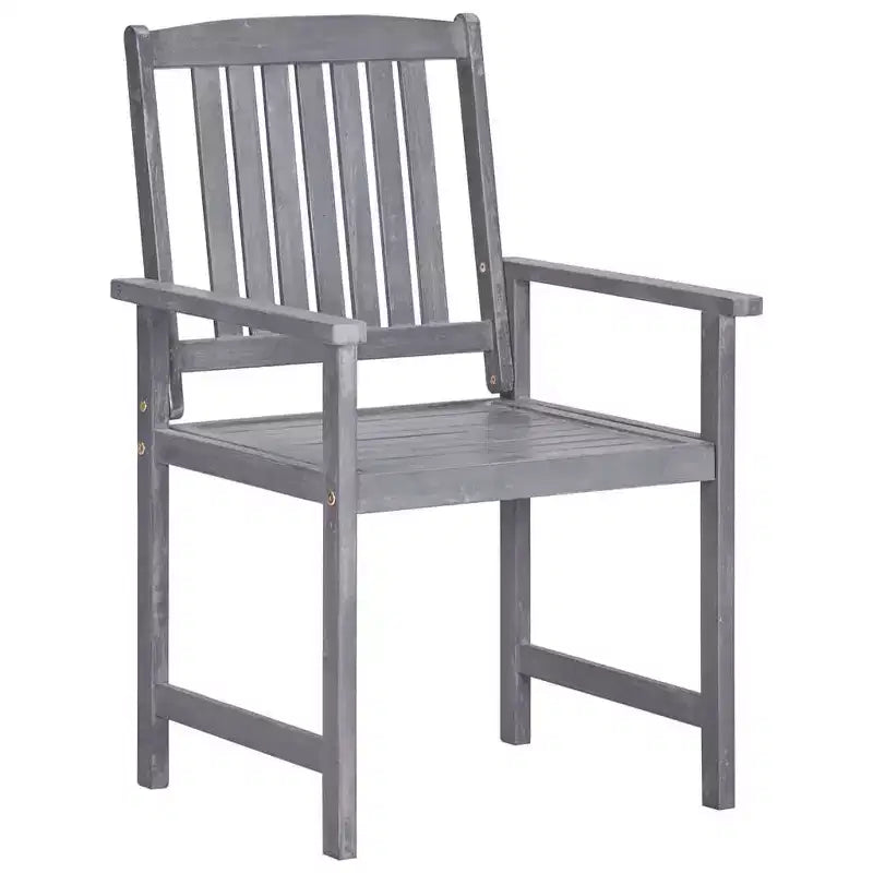 vidaXL Set da pranzo da esterni Tavolo e sedie Set mobili Legno massello di acacia Grigio