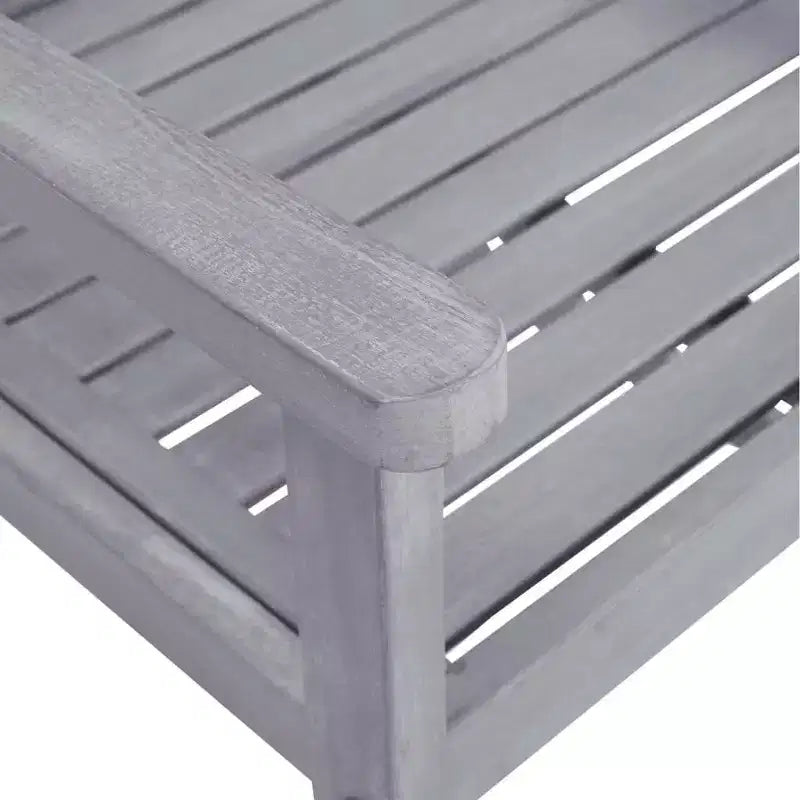 vidaXL Set da pranzo da esterni Tavolo e sedie Set mobili Legno massello di acacia Grigio
