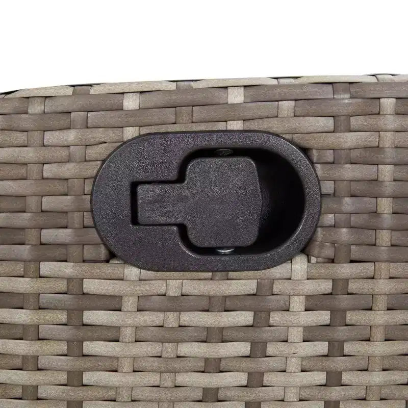 vidaXL Set da pranzo da giardino con cuscini da esterno in polyrattan grigio